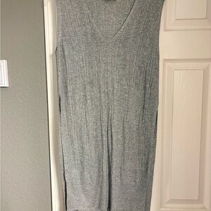 Kerisma Light Long Gray Sweater Vest Knit Top